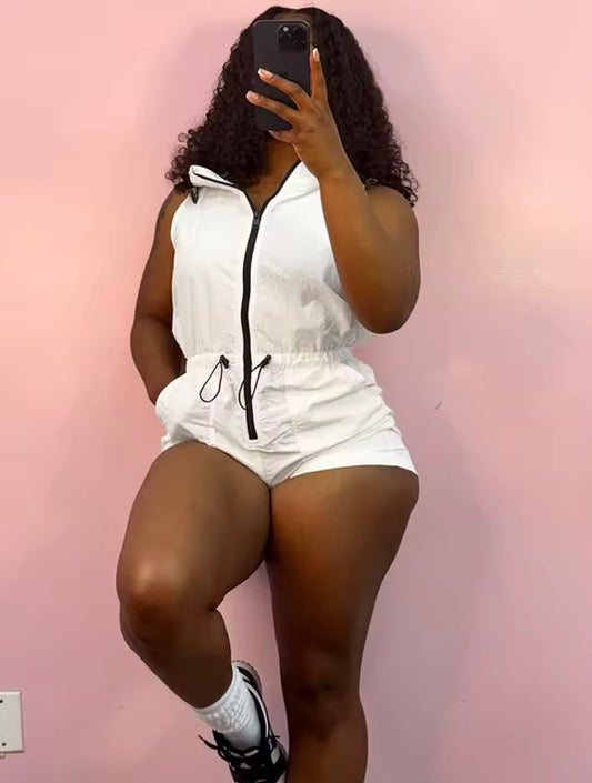 “Allure” White Romper