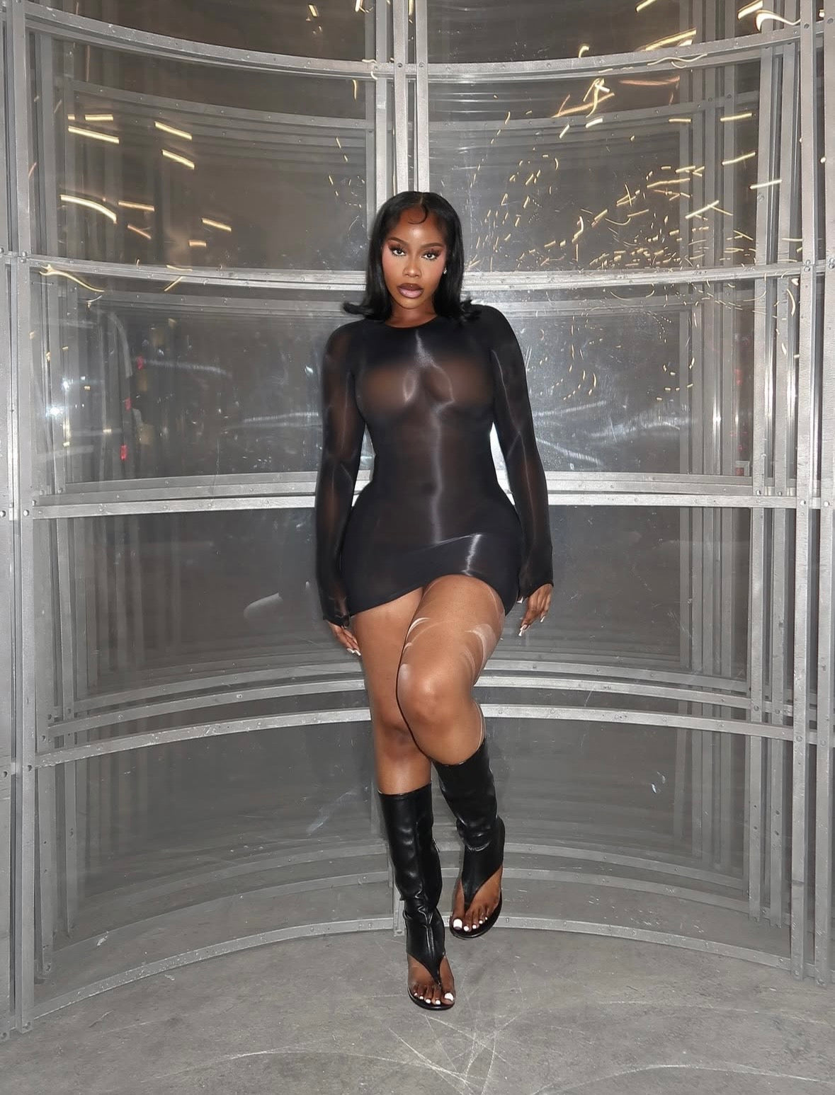 “Tenderism” Grey Dress