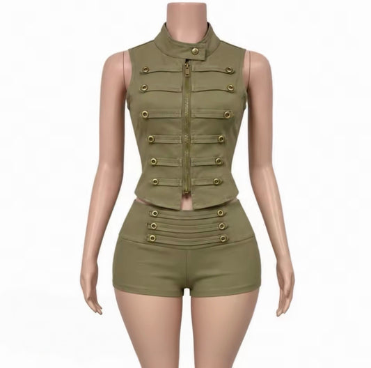 “Major attitude” Green 2 Piece Set