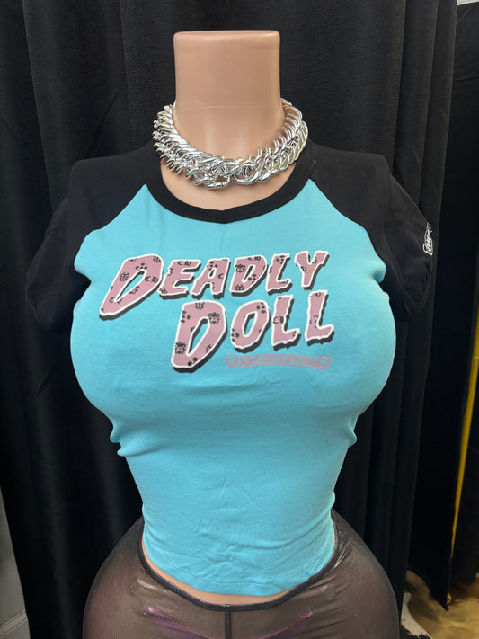 “Deadly Doll” Blue Top