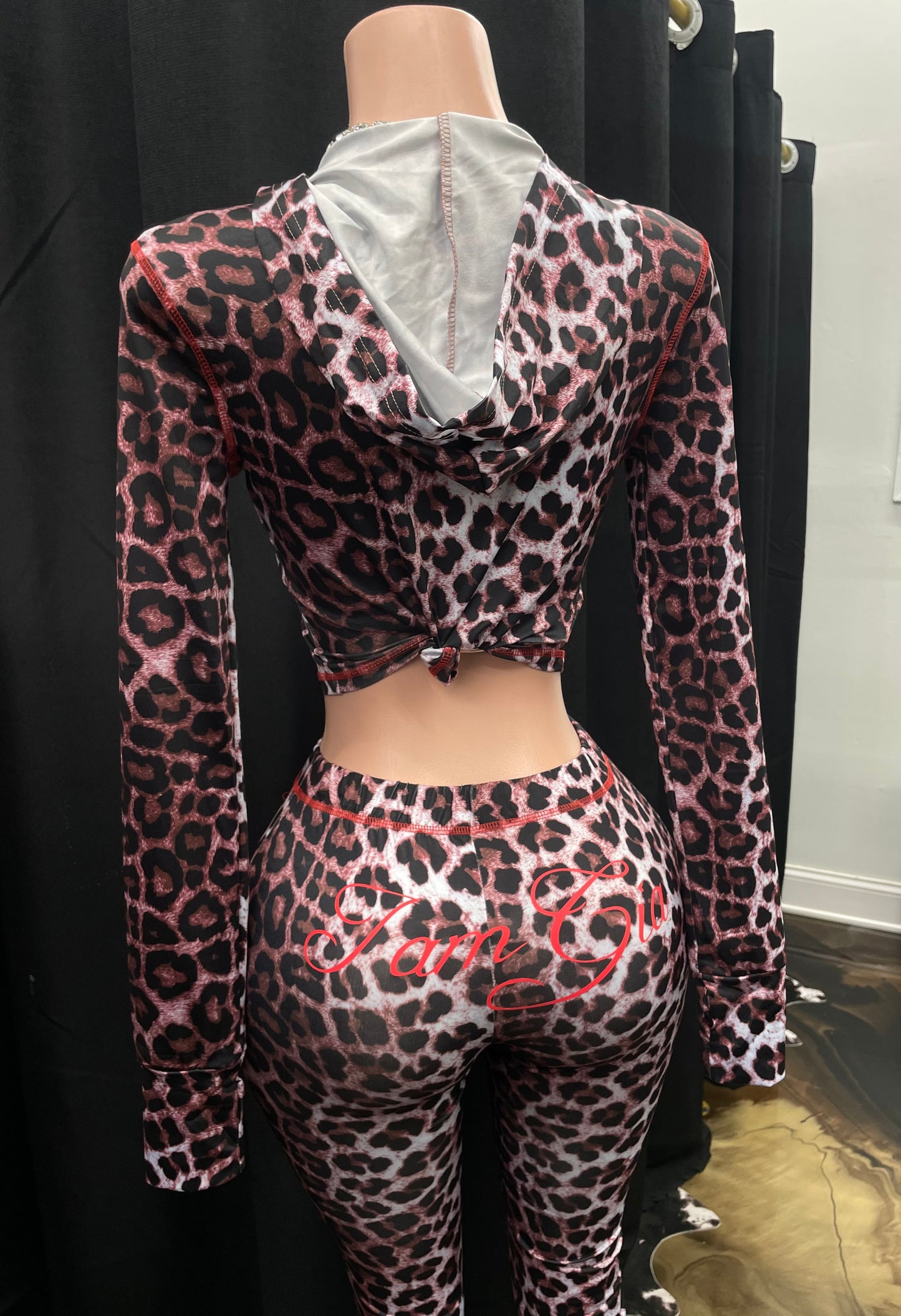 “Gia Is Me” Leopard 2 Piece Set