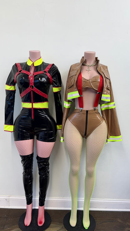 “Fire Drill” Black 2 Piece Costume