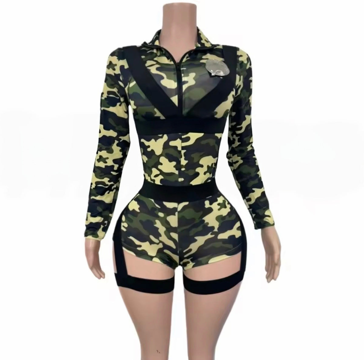 “Combat Cutie” Camo 3 Piece Costume Set