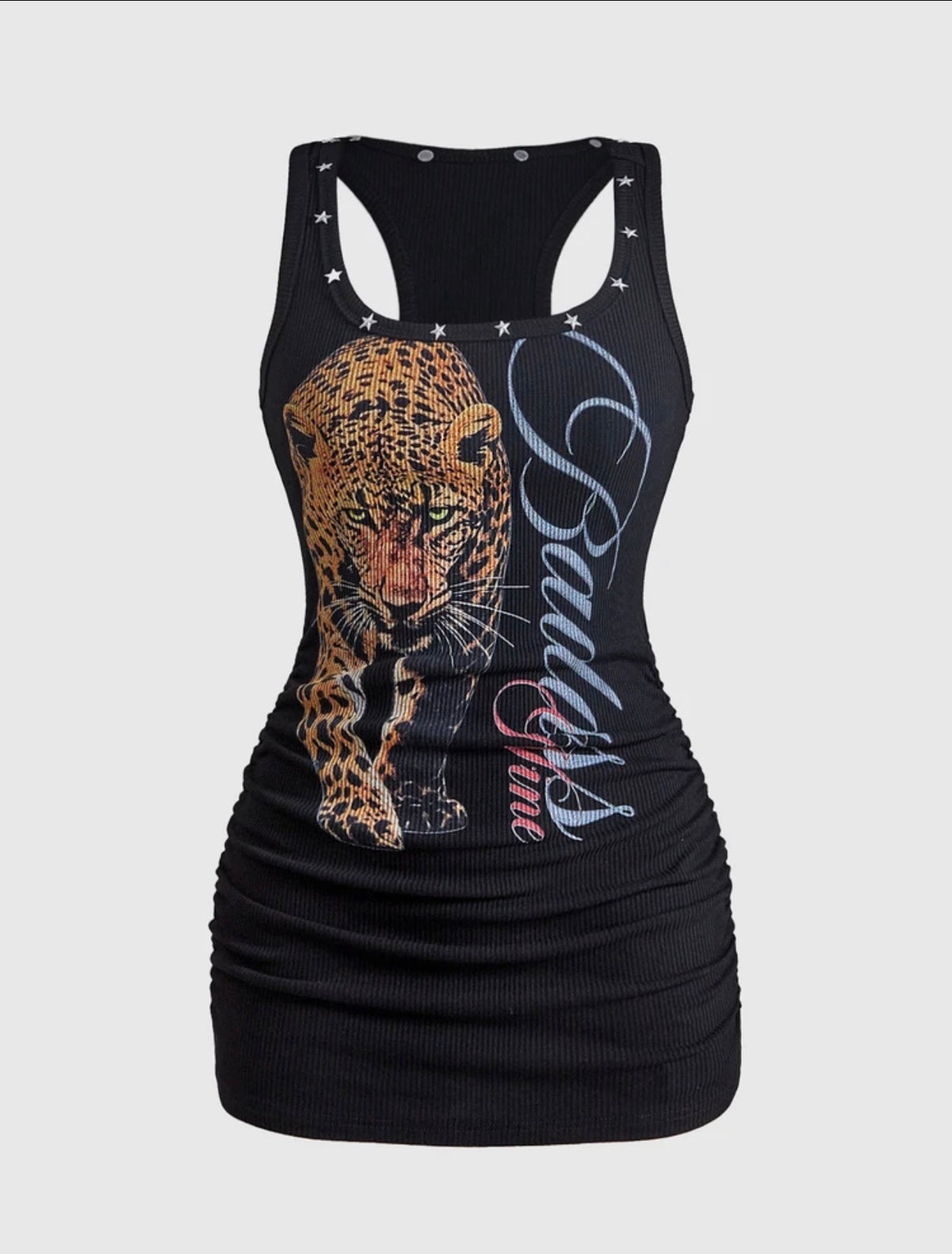 “Pretty Little Predator” Black Tank Top Dress