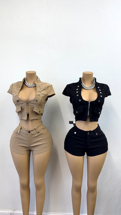 “Cadet” Black 2 Piece Set