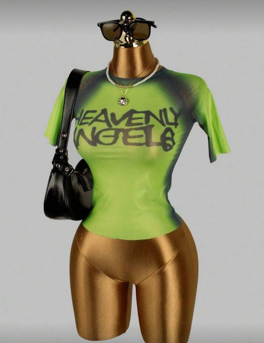 “Heavenly Angels” Green Top