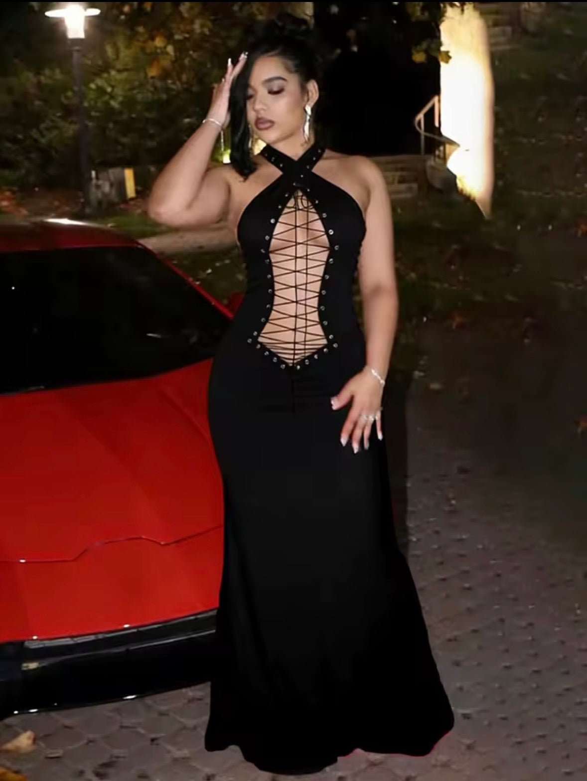 “Viola” Black Dress