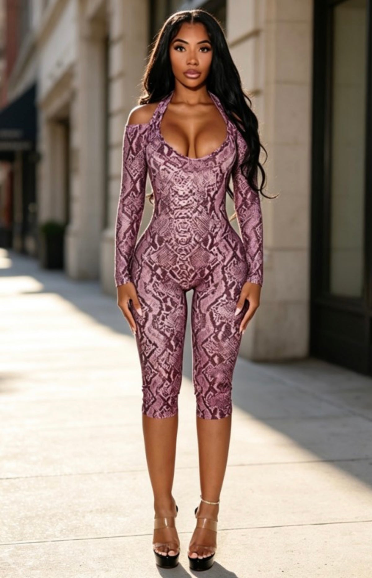 “Mauve” Purple Romper