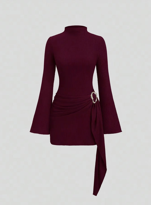 “Handle With Care” Burgundy Dress