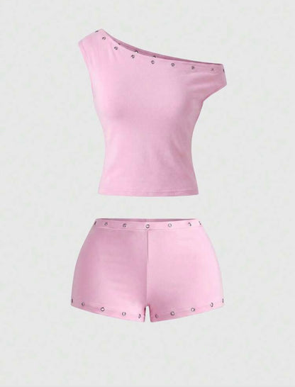 “Lyrics Lie” Pink 2 Piece Set