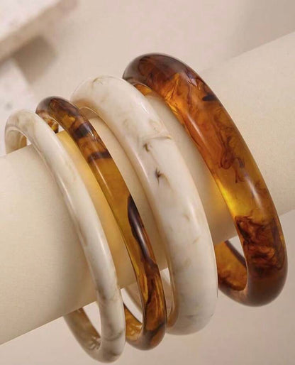 “Laverne” Brown Bangle Set