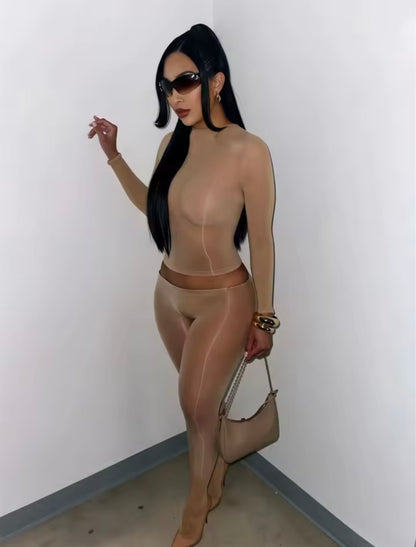“Haute Mami” Nude 2 Piece Set