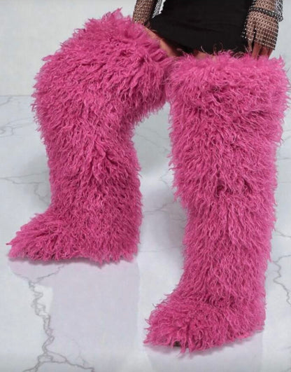 “Mongolian” Hot Pink Furr  Boot