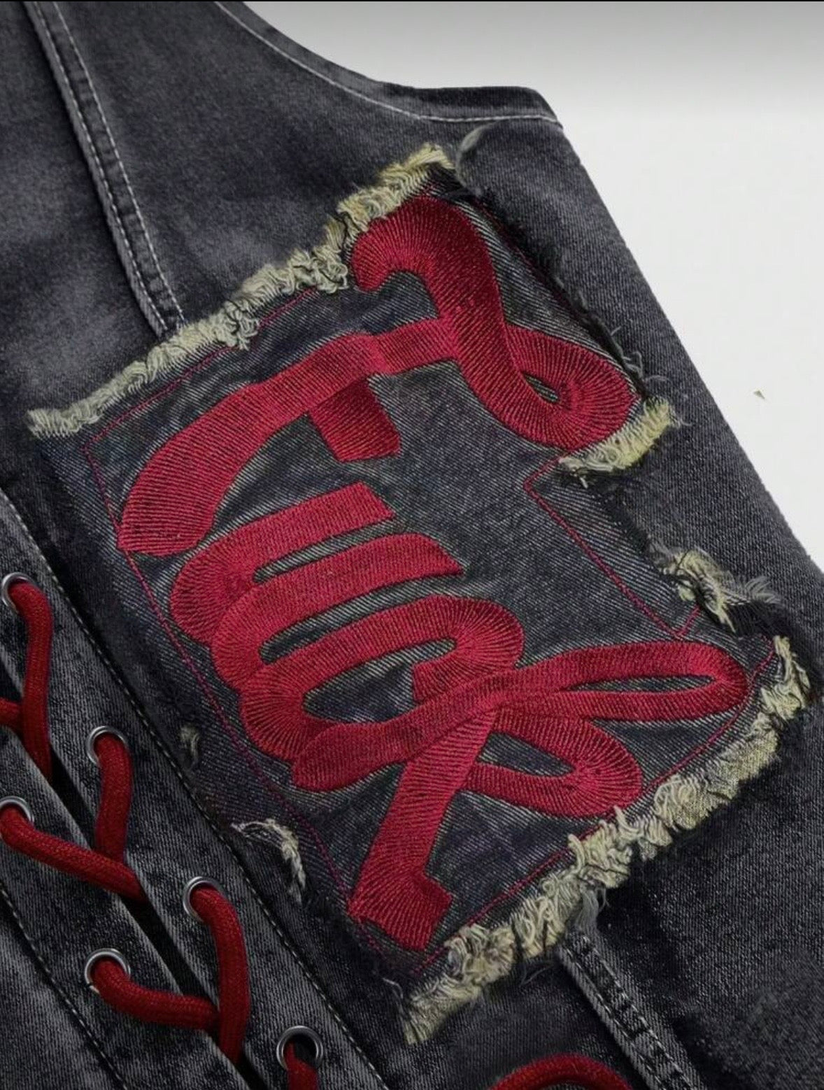 “Flick It” Black Denim Top