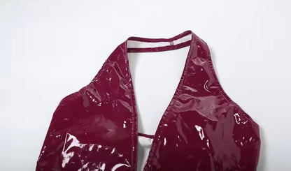 “Liquid Lava” Burgundy 2 Piece Set