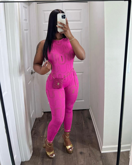 “Candy Shop” Pink Jumpsuit