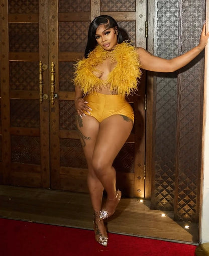 “Sacred Furr” Yellow Gold 2 Piece Set
