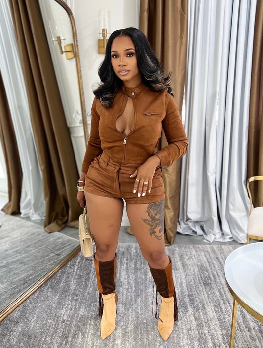 “Corduroy Craze” Brown 2 Piece Set