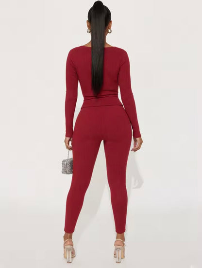 “Little Miss” Burgundy 2 Piece Set