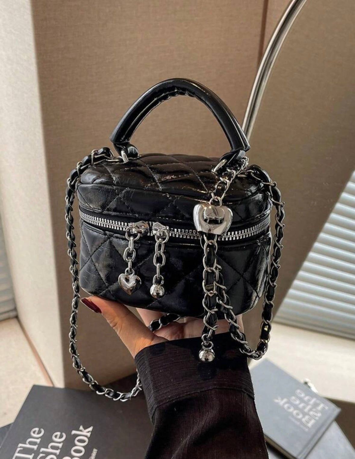 “Times Square” Black Handbag