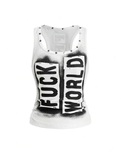 “World Stop” White Top