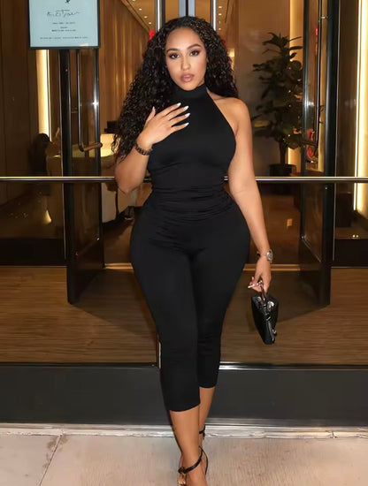 “Adora” Black Romper