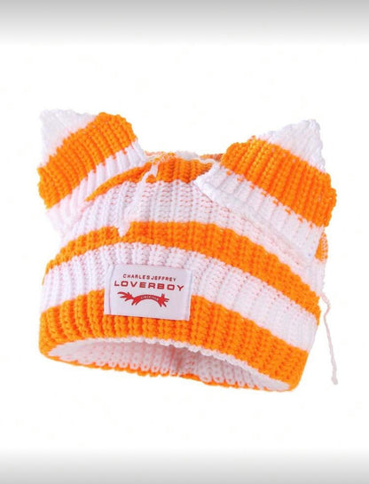 “LoverGirl” Orange Knit Hat