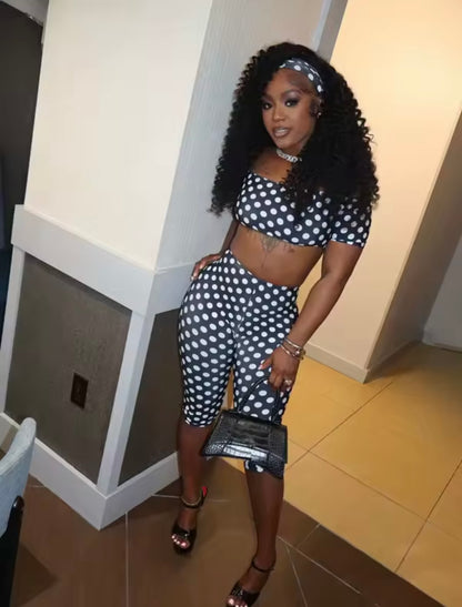 “Please Me” Black Polka 3 Piece Set
