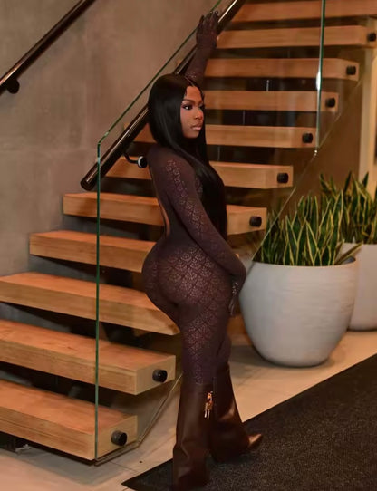 “Sade” Brown Jumpsuit