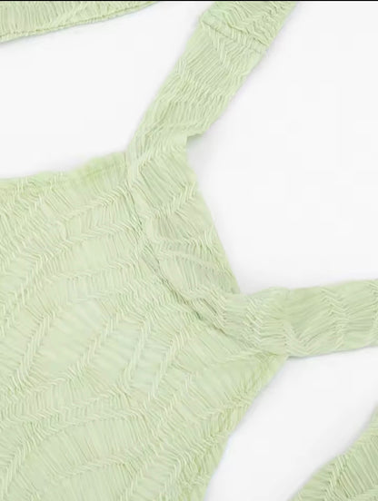 “Pyramid” Green Romper