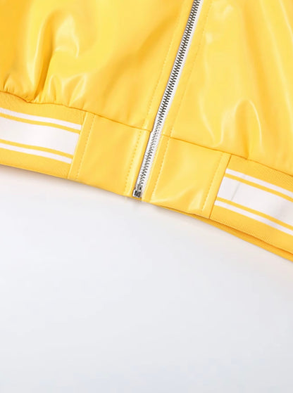 “Street Credit” Yellow Bomber Jacket