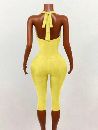 “Divine” Yellow Romper