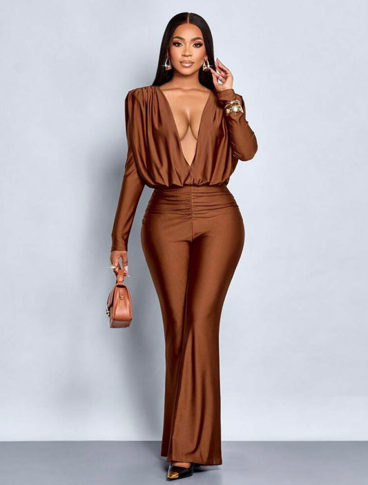 “Solera” Brown Jumpsuit