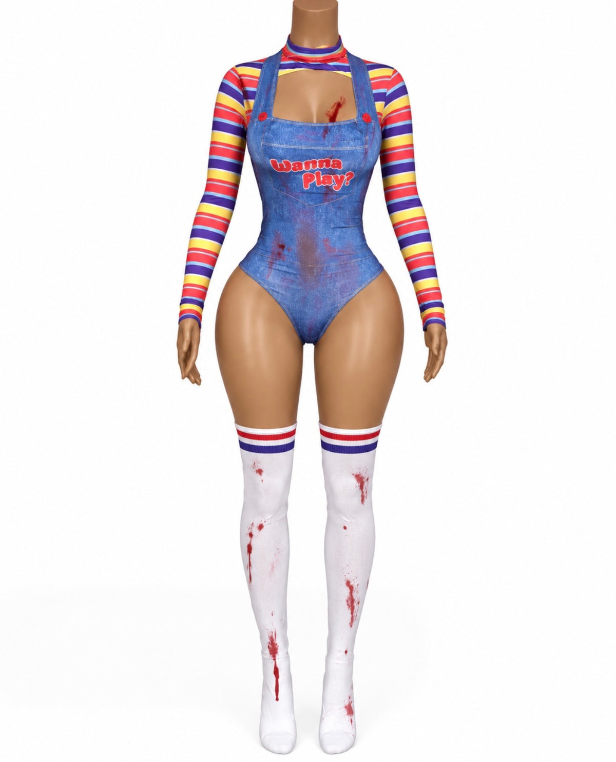“Wanna Play” 2 Piece Romper Costume
