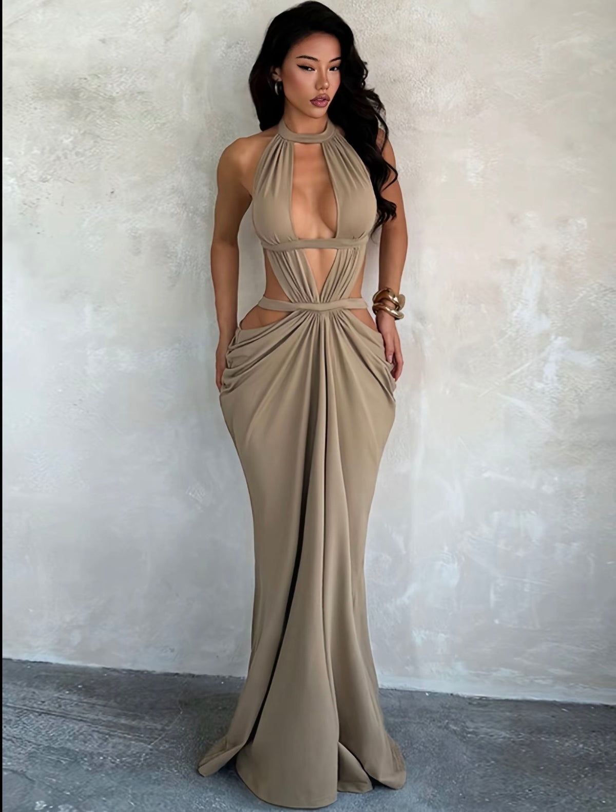 “Champagne Wishes” Brown Dress