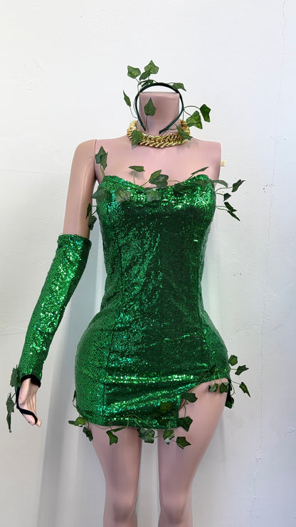 “Poison Ivy” Green 3 Piece Costume Set