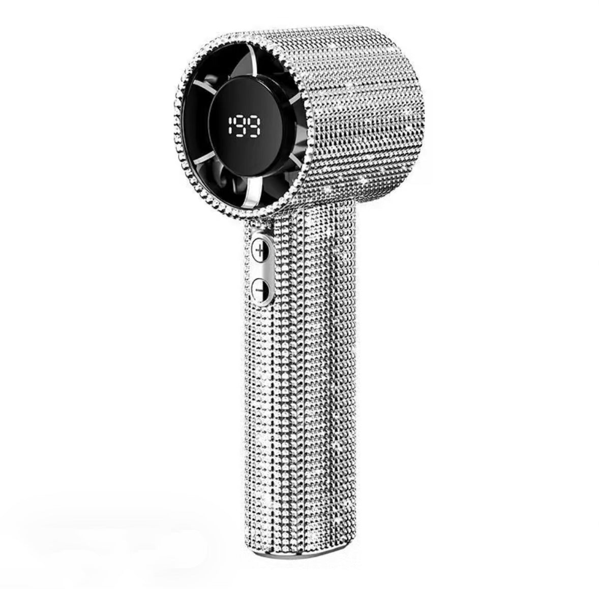 “Diamond Luxe” Silver Fan – Queens Bazaar
