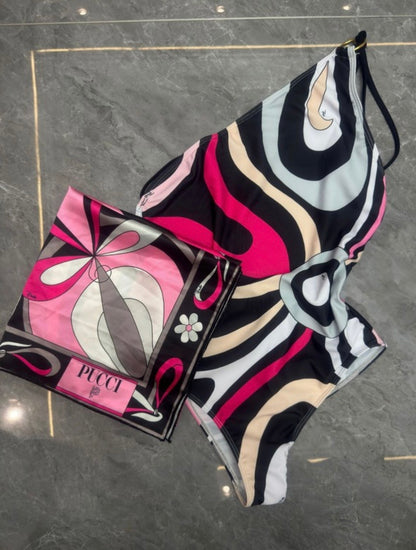 “Pucci” Hot Pink 2 Piece Swimsuit