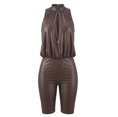 “Sweet Tea” Dark Brown Romper