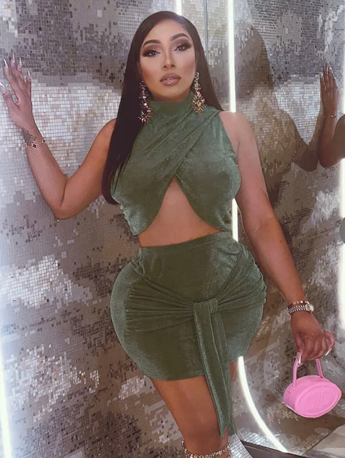 “Havana” Green Skirt Set