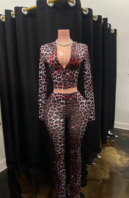 “Gia Is Me” Leopard 2 Piece Set