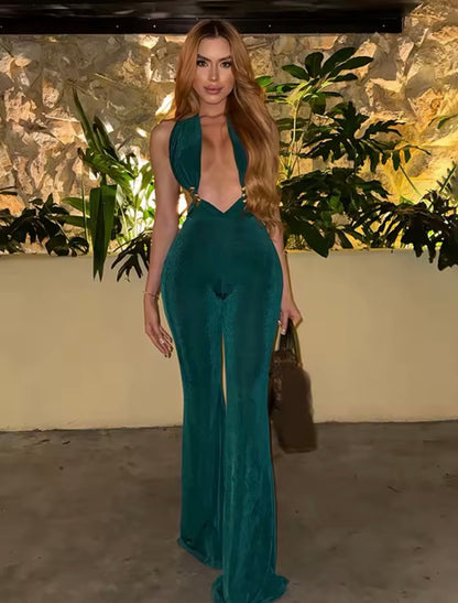 “Charisma” Green Jumpsuit