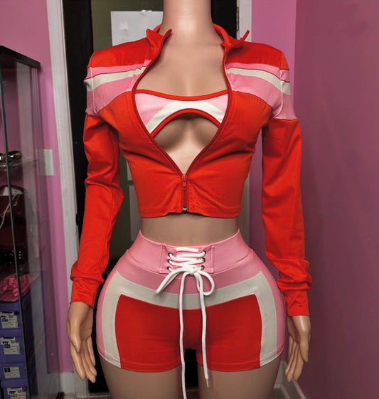 “Serve It Up” Red 3 Piece Set