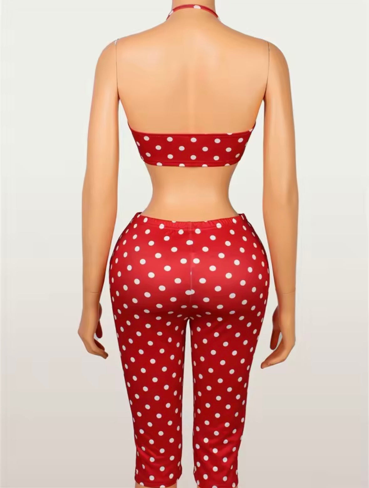 “Polka Mami” Blue 2 Piece Set