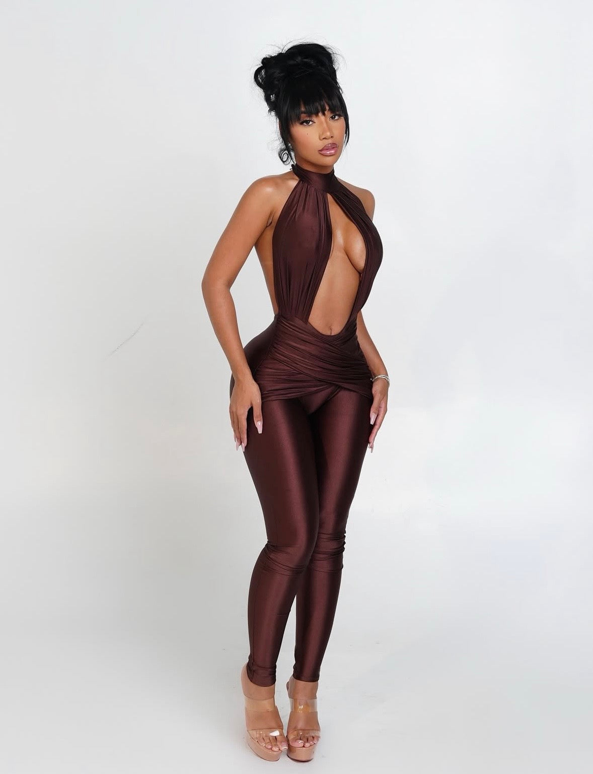“Rapunzel” Brown Jumpsuit