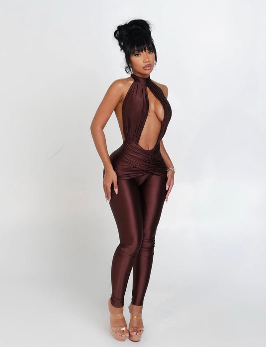 “Rapunzel” Brown Jumpsuit