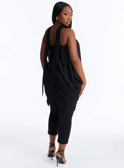“Avant Garde” Black Romper