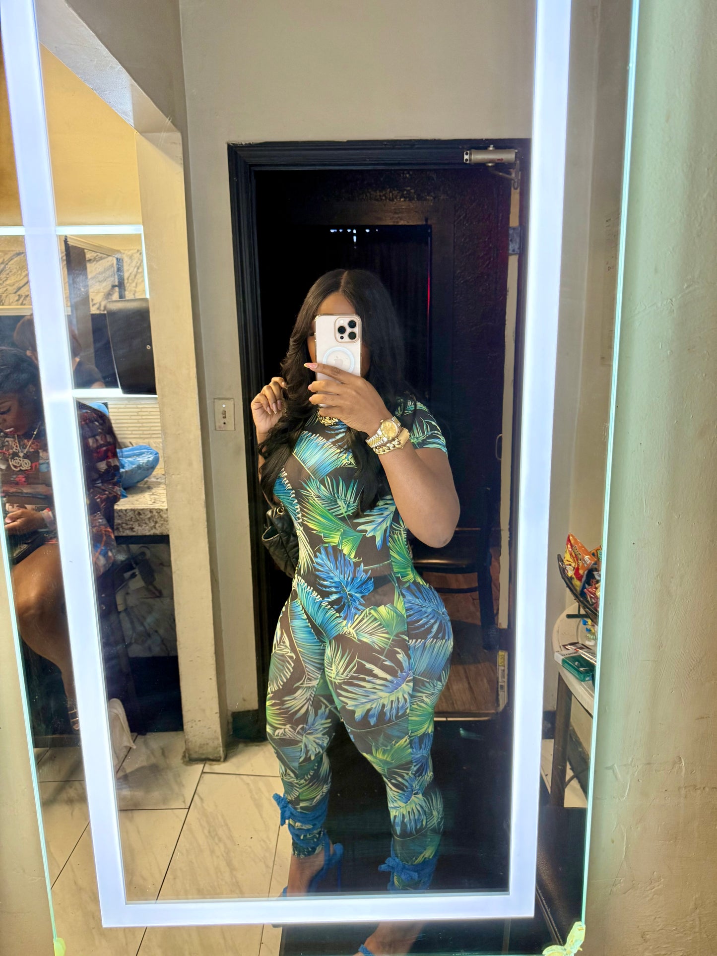 “Tropical Blue” Jumpsuit