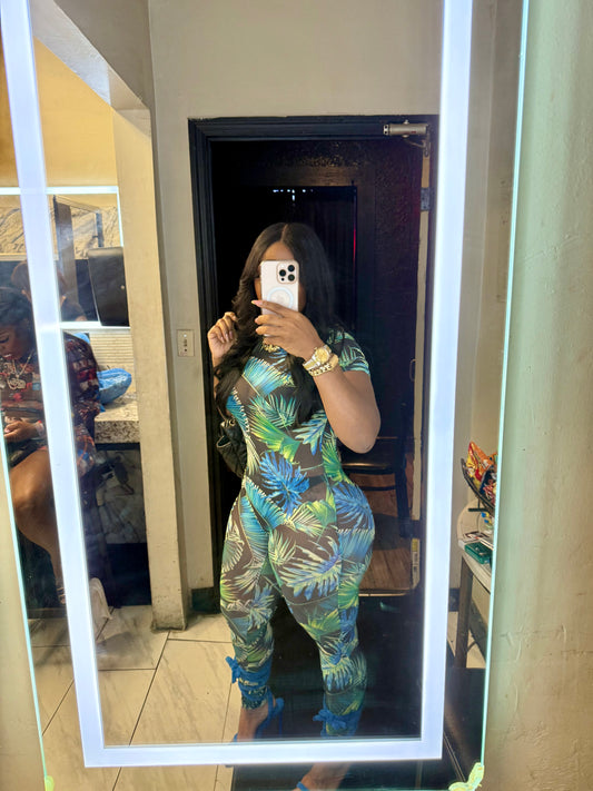 “Tropical Blue” Jumpsuit