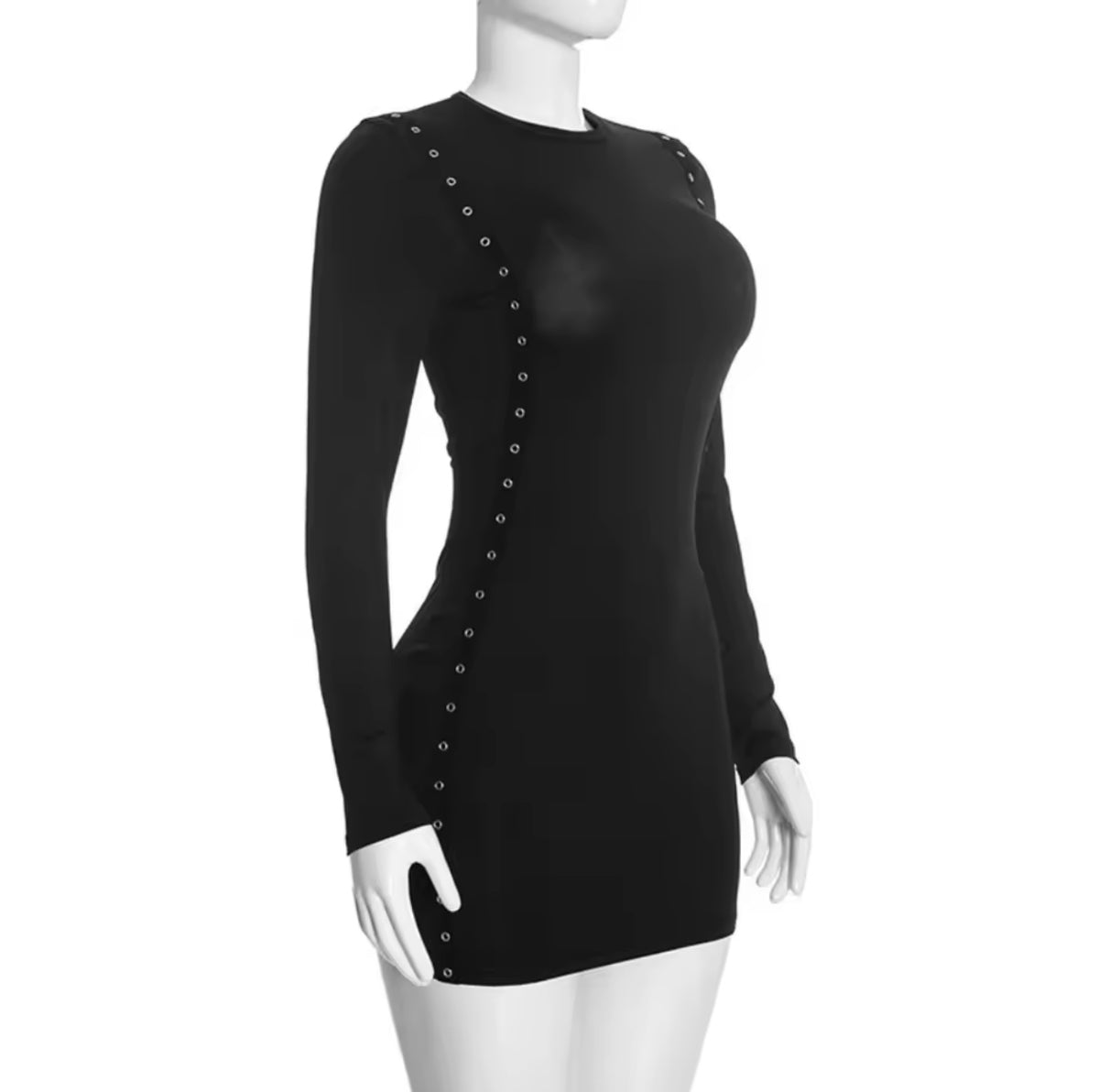 “Midnight Contour” Black Dress